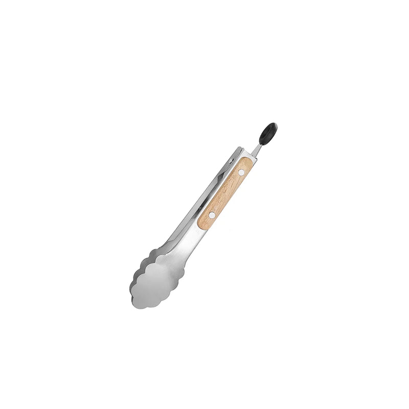 Pinça de Cozinha Inox com Cabo de Carvalho