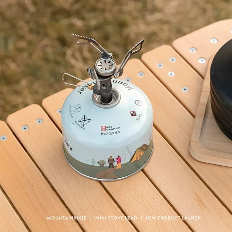 Mountainhiker acampamento turista queimador grande potência mini fogão a gás panelas dobrável portátil ao ar livre piquenique churrasco forno de sobrevivência