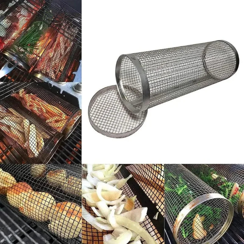 Cesta de Grelha Inox para Churrasco