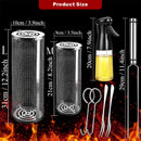 Cesta de churrasco de aço inoxidável rolando grelhar cesta de malha de arame cilindro grill cesta portátil redonda acampamento ao ar livre rack churrasco