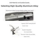 Mountainhiker acampamento turista queimador grande potência mini fogão a gás panelas dobrável portátil ao ar livre piquenique churrasco forno de sobrevivência