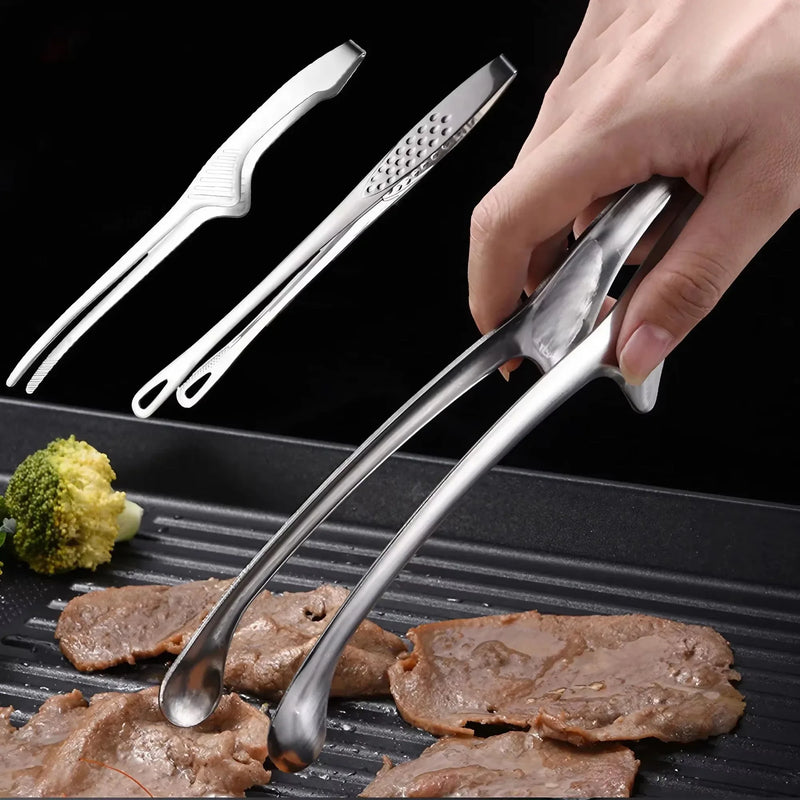 Pinça de Cozinha Inox para Churrasco