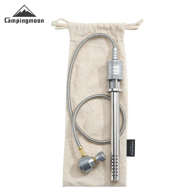 Pistola pulverizadora de tocha CAMPINGMOON XD-6-NE para acampamento ao ar livre, piquenique, fabricação de fogo, pistola pulverizadora de aço inoxidável de carbono com ponto de churrasco