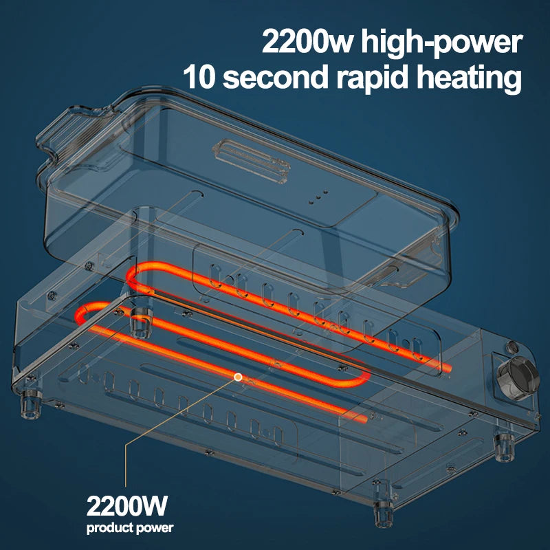 Grill Elétrico Multifuncional 3 em 1 – 2200W