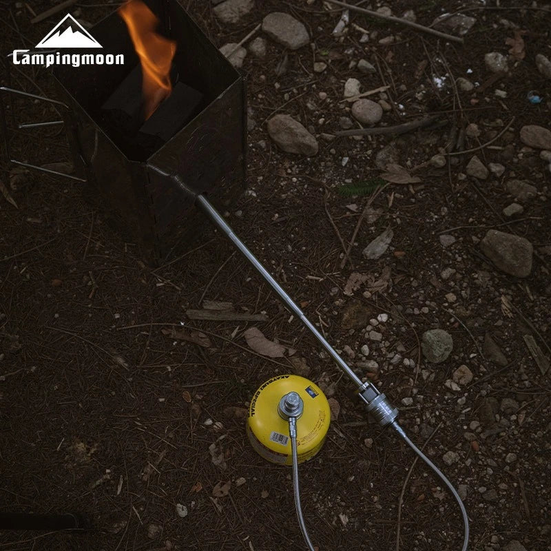 Pistola pulverizadora de tocha CAMPINGMOON XD-6-NE para acampamento ao ar livre, piquenique, fabricação de fogo, pistola pulverizadora de aço inoxidável de carbono com ponto de churrasco