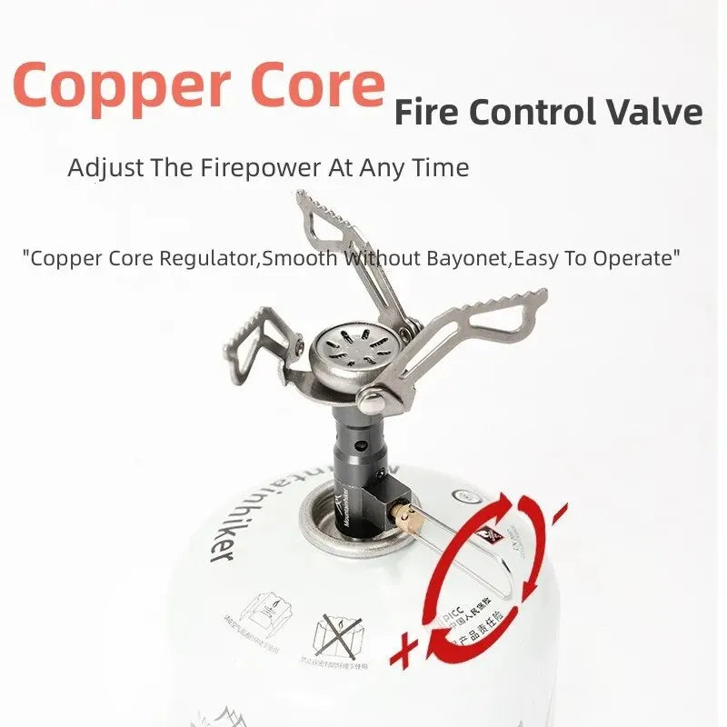 Mountainhiker acampamento turista queimador grande potência mini fogão a gás panelas dobrável portátil ao ar livre piquenique churrasco forno de sobrevivência