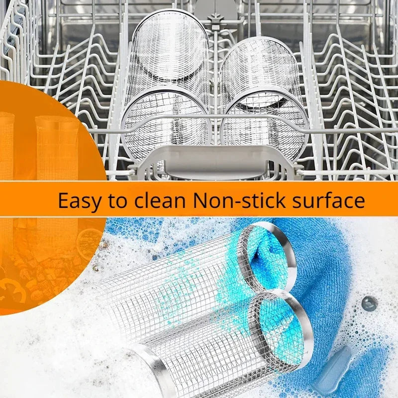 Cesta de Grelha Inox Portátil